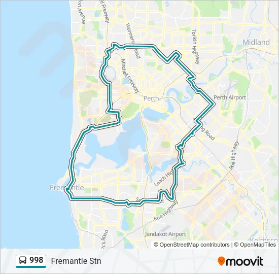 998 Bus Line Map