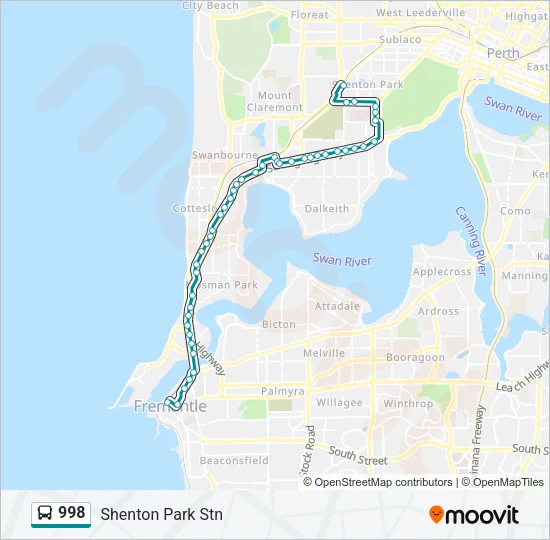 998 Bus Line Map
