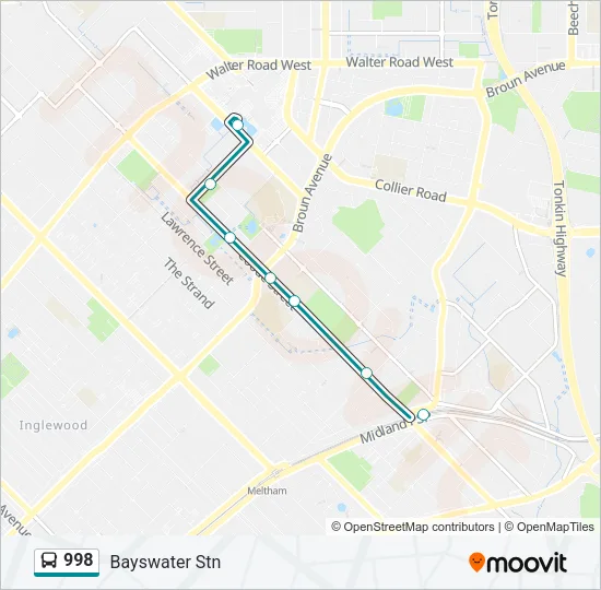 998 Bus Line Map