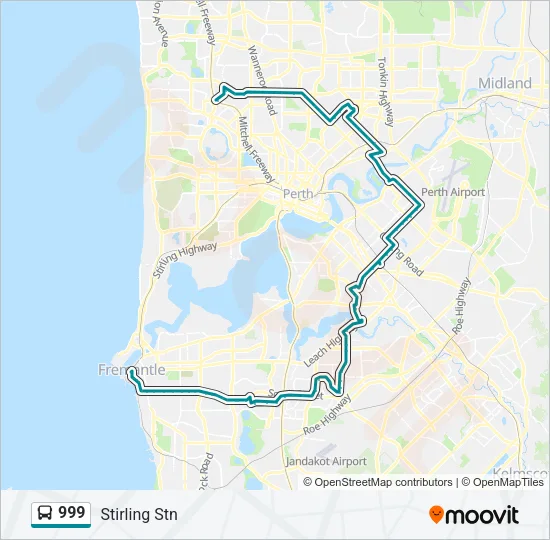 999 Bus Line Map