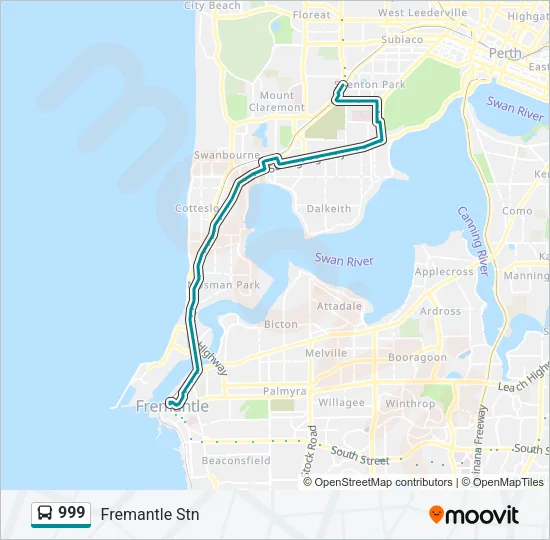 999 Bus Line Map