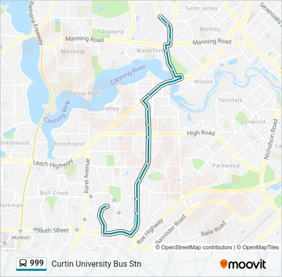999 Bus Line Map