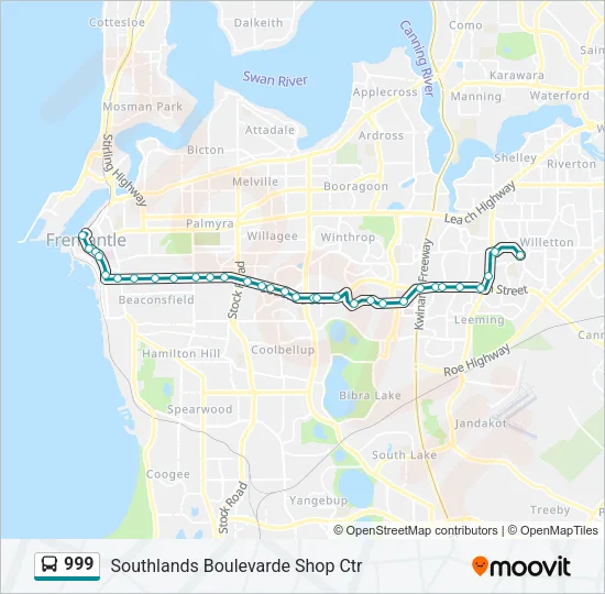 999 Bus Line Map