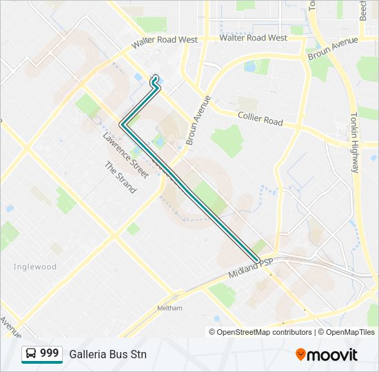 999 Bus Line Map