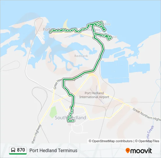 870 Bus Line Map