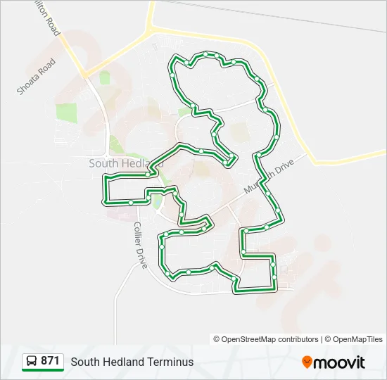 871 Bus Line Map