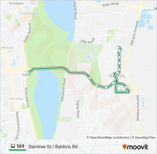 569 Bus Line Map