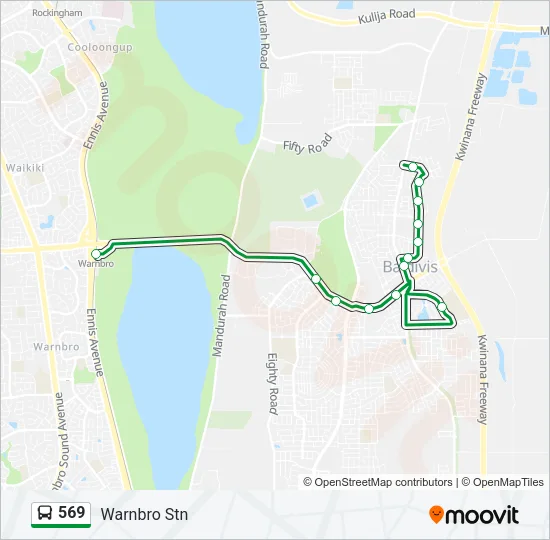569 Bus Line Map