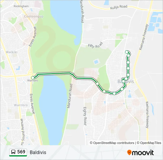569 Bus Line Map