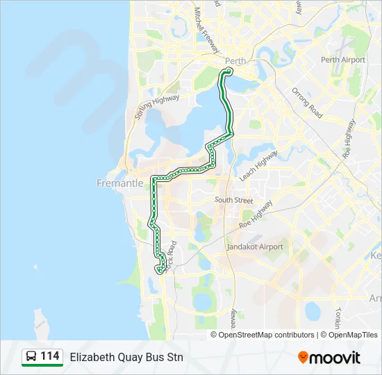 114 Bus Line Map