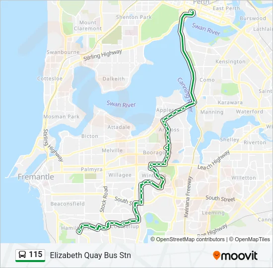 115 Bus Line Map