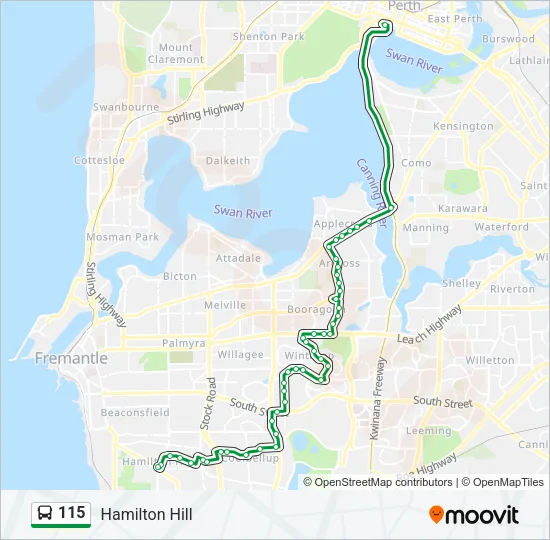 115 Bus Line Map