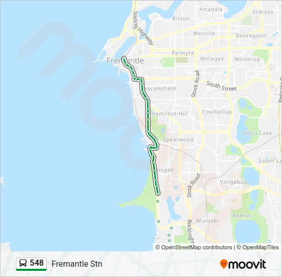 548 Bus Line Map