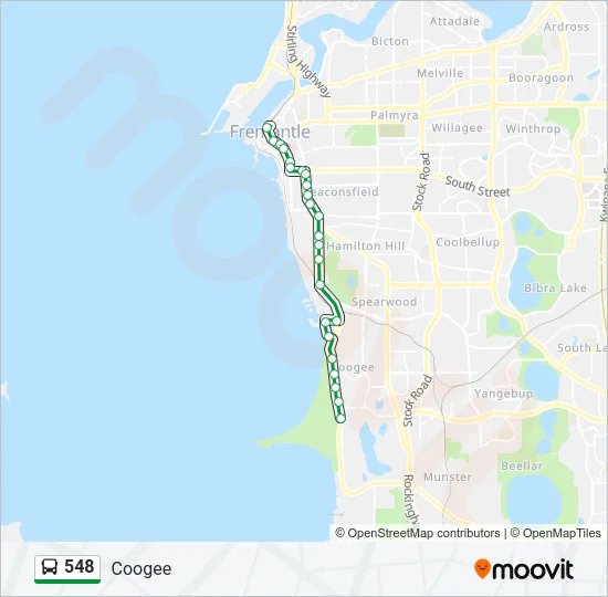 548 Bus Line Map
