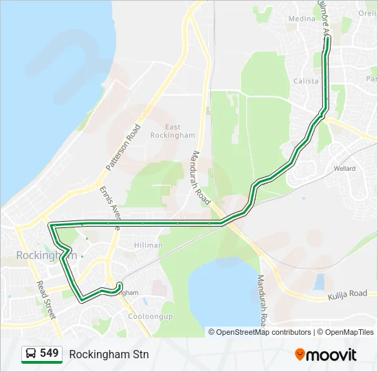 549 Bus Line Map