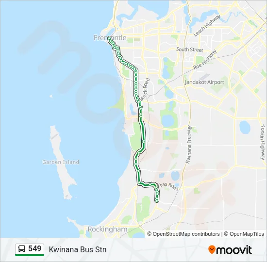 549 Bus Line Map