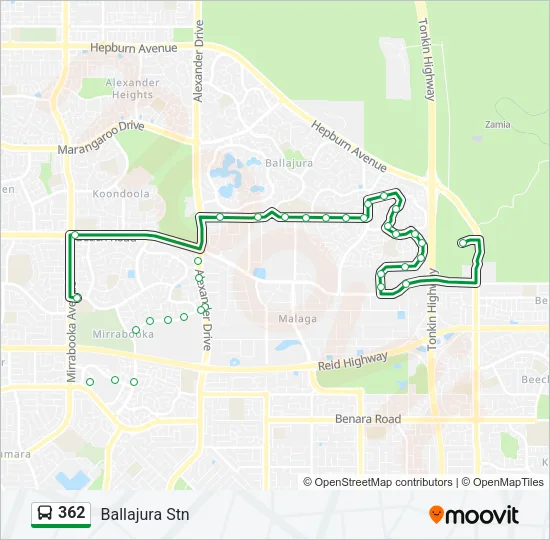 362 Bus Line Map