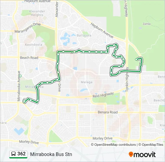 362 Bus Line Map