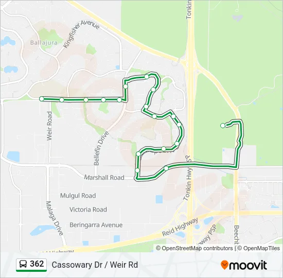 362 Bus Line Map