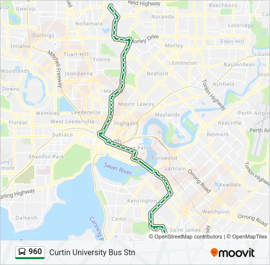 960 Bus Line Map
