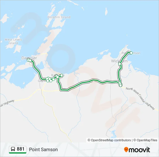 881 Bus Line Map