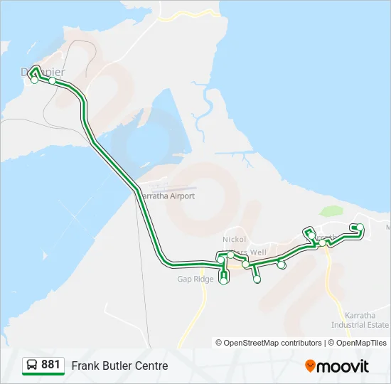 881 Bus Line Map