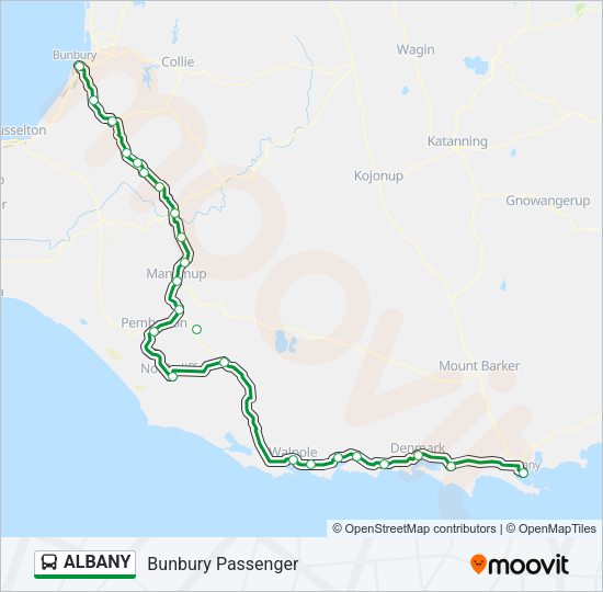 ALBANY Bus Line Map