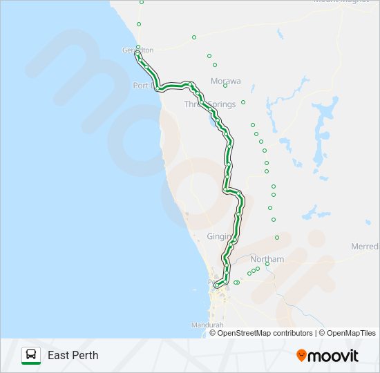 GERALDTON Bus Line Map