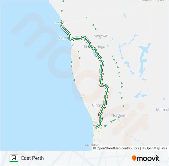 GERALDTON Bus Line Map