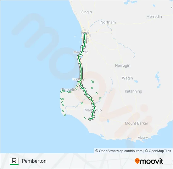 PEMBERTON Bus Line Map