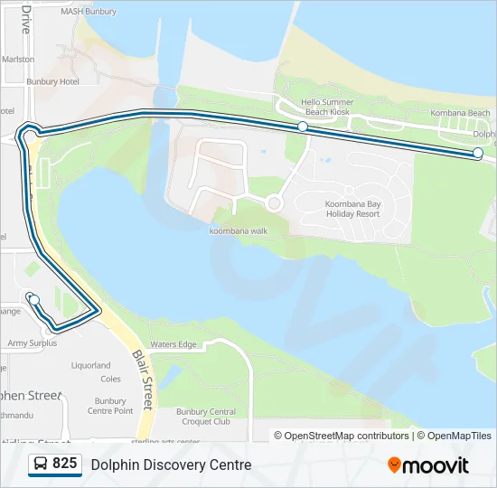 825 Bus Line Map
