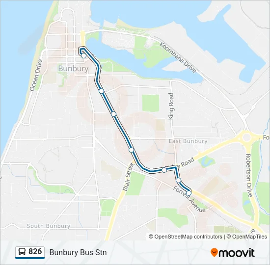 826 Bus Line Map