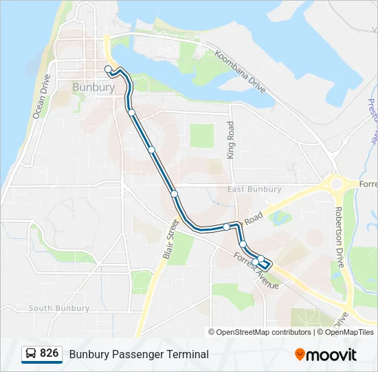826 Bus Line Map
