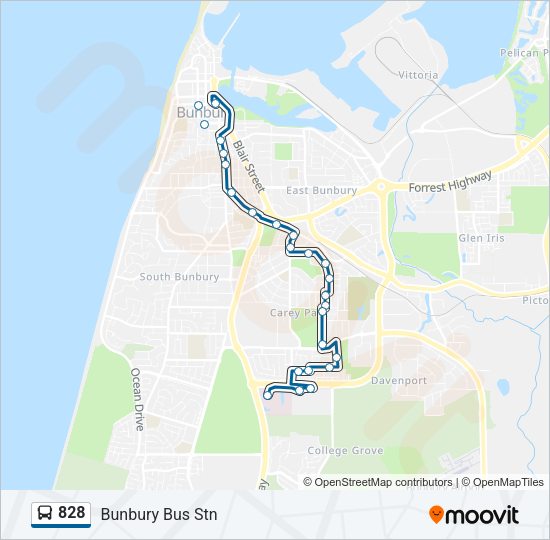 828 Bus Line Map