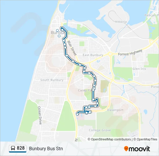 828 Bus Line Map