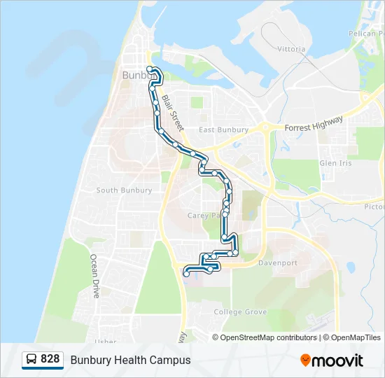 828 Bus Line Map