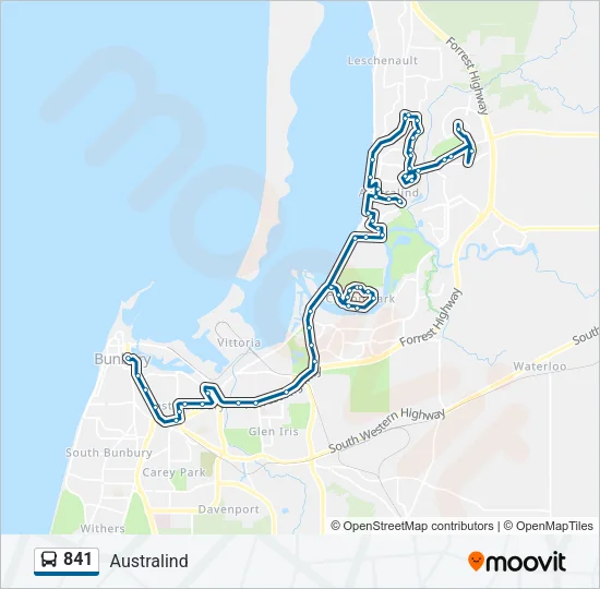 841 Bus Line Map