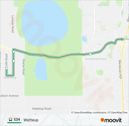 534 Bus Line Map