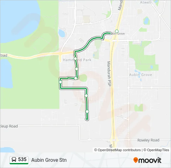 535 Bus Line Map