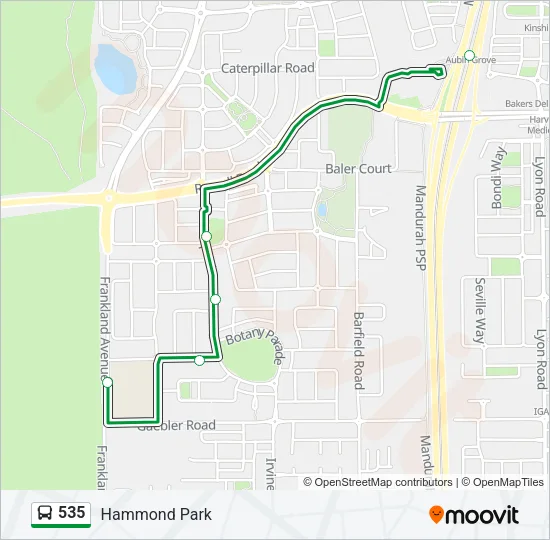 535 Bus Line Map