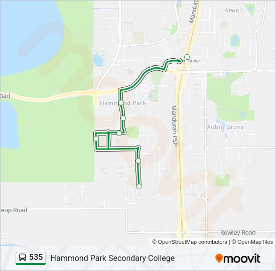 535 bus Line Map