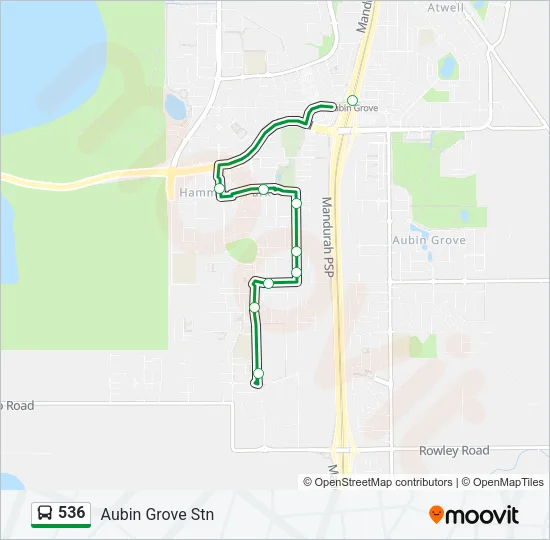 536 Bus Line Map