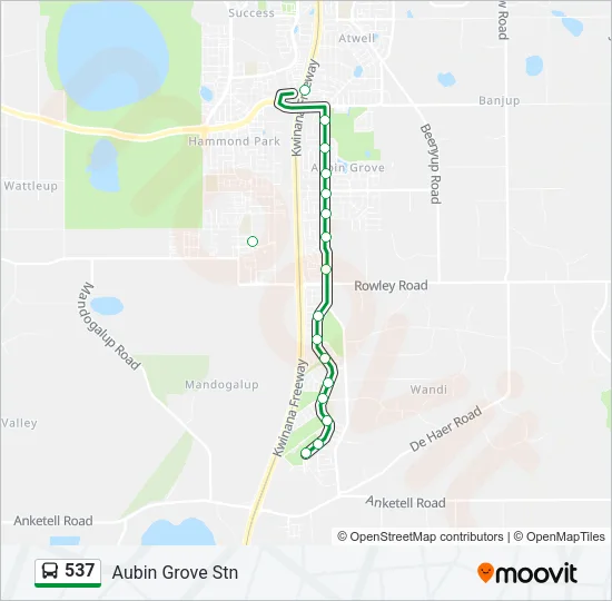 537 Bus Line Map