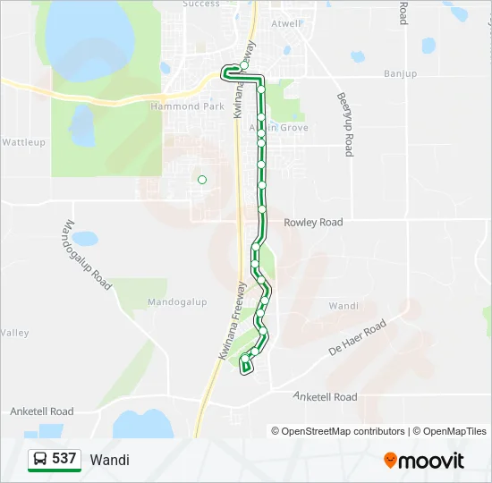537 Bus Line Map