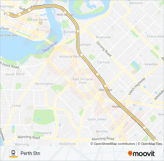 ARMADALE LINE Train Line Map