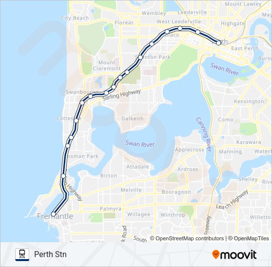 FREMANTLE LINE Train Line Map
