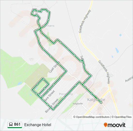 861 Bus Line Map