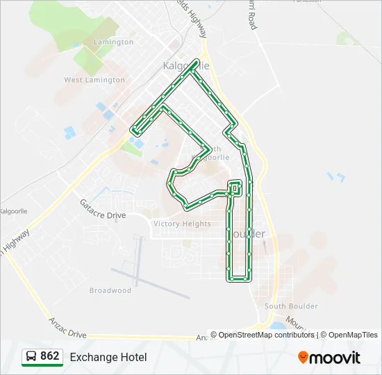 862 Bus Line Map
