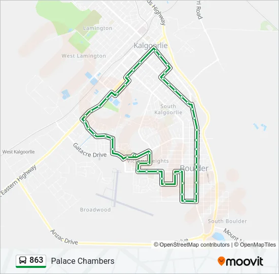 863 Bus Line Map