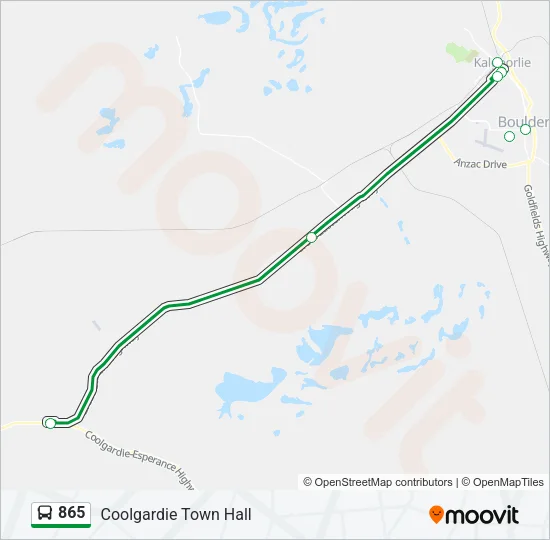865 Bus Line Map